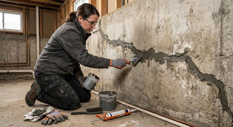 Cracked Basement Floor Repair in Fayetteville, GA