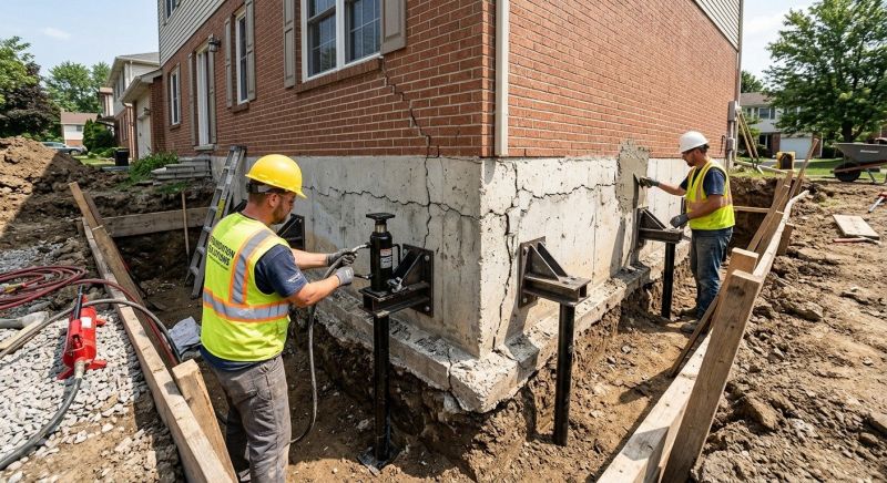 Foundation Pier Repair in Fayetteville, GA