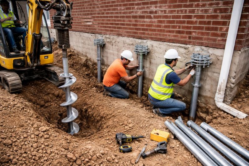 Helical Piers Installation in Fayetteville, GA