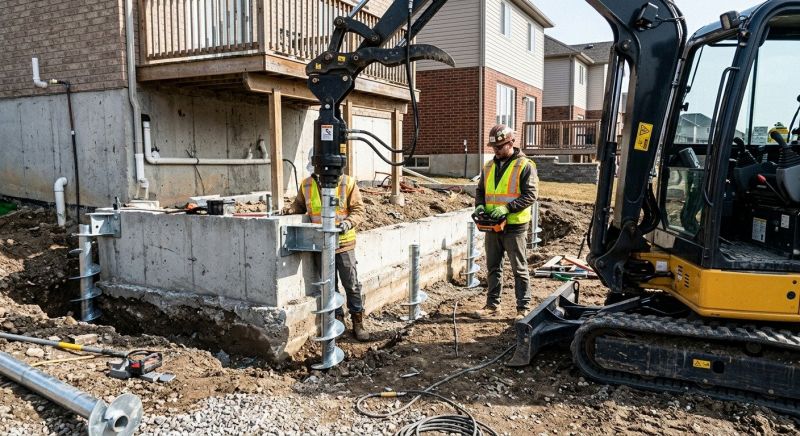 Helical Piers Installation in Fayetteville, GA