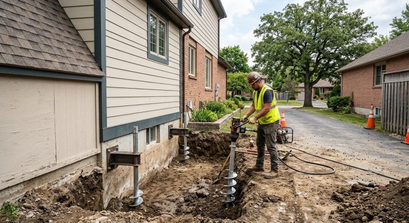 Helical Piers Installation in Fayetteville, GA