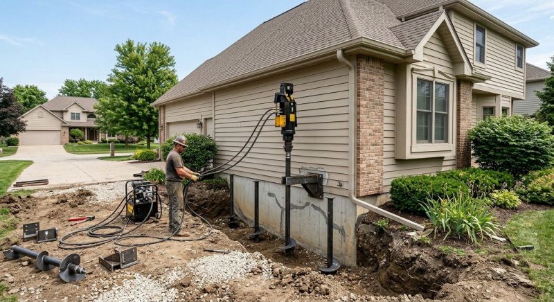 Helical Piers Installation in Fayetteville, GA