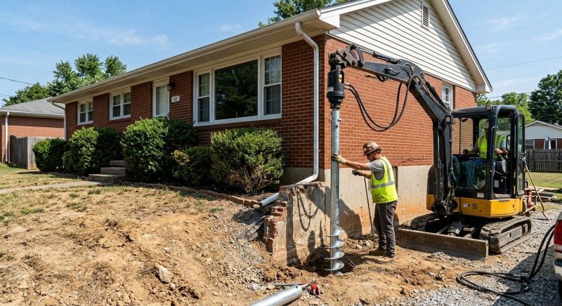 Helical Pile Installation in Fayetteville, GA