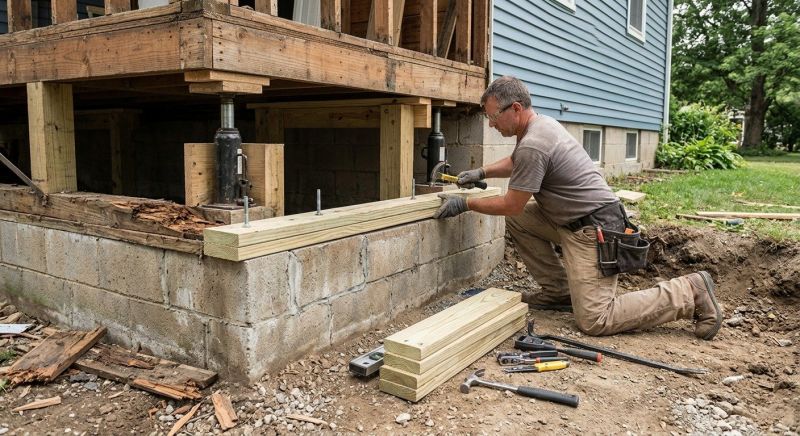Sinking Foundation Repair in Gay, GA