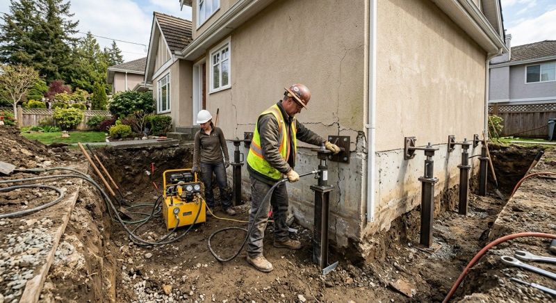 Sinking Foundation Repair in Senoia, GA