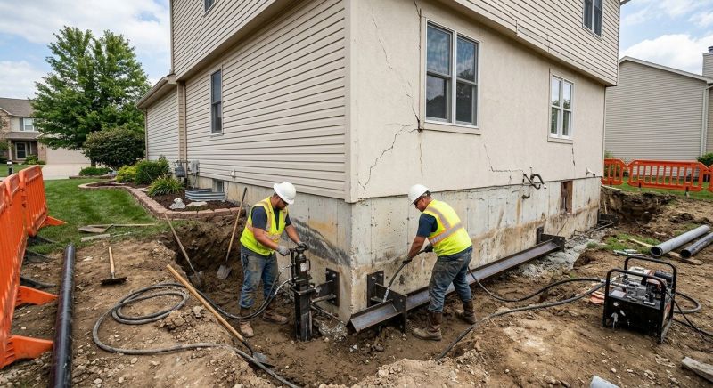 Sinking Foundation Repair in Sharpsburg, GA